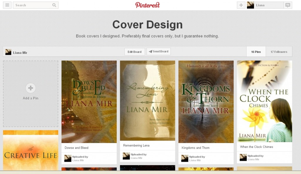 Cover Design Pinterest Board